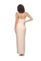 Cheap Long Full Length Ruffles Strapless Low Back Crepe Bridesmaid Dress / Prom Dress with Straps Sydney