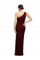 Cheap One Shoulder Sheath Formal Crepe Bridesmaid Dress / Prom Dress with High Side Split Sydney