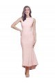 Cheap High Neck Low V-Back Cocktail Midi Length Formal Crepe Bridesmaid Dress / Prom Dress Sydney