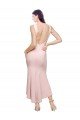 Cheap High Neck Low V-Back Cocktail Midi Length Formal Crepe Bridesmaid Dress / Prom Dress Sydney