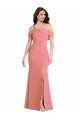 Cheap One Shoulder Draped Cuff Maxi Bridesmaid Dress / Prom Dress with Front Slit Sydney