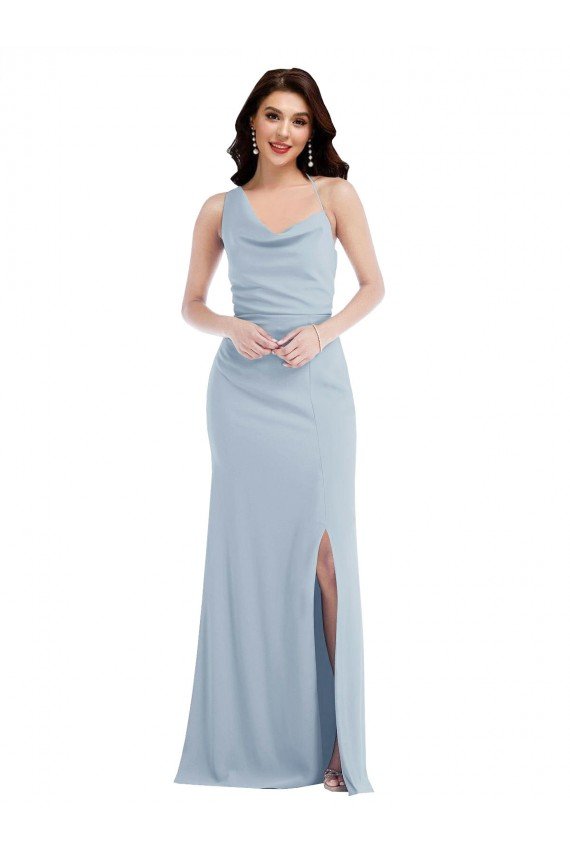 Cheap One Shoulder Draped Cowl Neck Maxi Bridesmaid Dress / Prom Dress Sydney