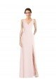 Cheap Square Neck Low Back A-Line Bridesmaid Dress / Prom Dress with Front Slit and Pockets Sydney