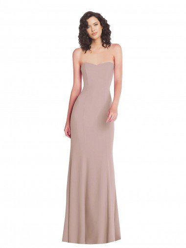 Cheap Strapless Princess Line Formal Crepe Mermaid Bridesmaid Dress / Prom Dress Sydney