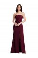 Cheap Strapless Crepe Maxi Bridesmaid Dress / Prom Dress with Front Slit Sydney