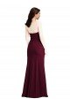 Cheap Strapless Crepe Maxi Bridesmaid Dress / Prom Dress with Front Slit Sydney