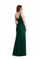 Cheap Square Neck Trumpet Maxi Bridesmaid Dress / Prom Dress with Front Slit Sydney