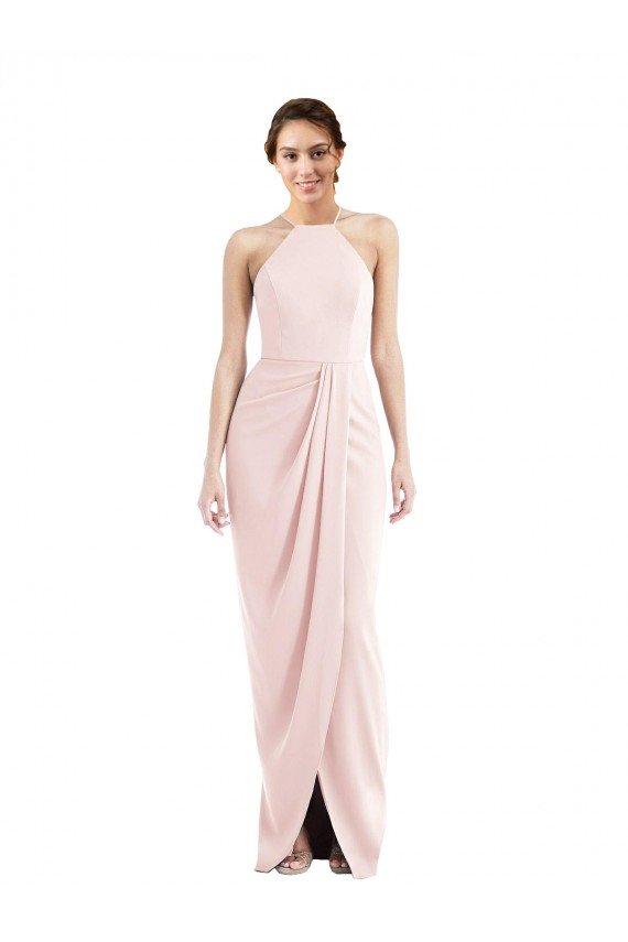 Cheap Halter Draped Tulip Skirt Maxi Bridesmaid Dress / Prom Dress Sydney