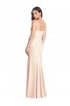 Cheap Seamed Bodice Crepe Trumpet Bridesmaid Dress / Prom Dress with Front Slit Sydney