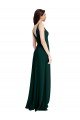 Cheap Slim A-Line V-Neck Full Length Formal Crepe Bridesmaid Dress / Prom Dress with Side Slit Sydney