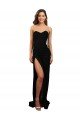 Cheap Corset Style Strapless Formal Crepe Bridesmaid Dress / Prom Dress with High Split Sydney