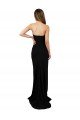 Cheap Corset Style Strapless Formal Crepe Bridesmaid Dress / Prom Dress with High Split Sydney