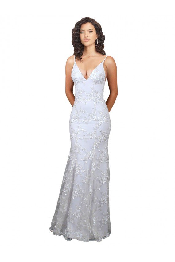 Cheap V-Neckline Backless Floral Patterned Sequin Formal Bridesmaid Dress / Prom Dress Sydney