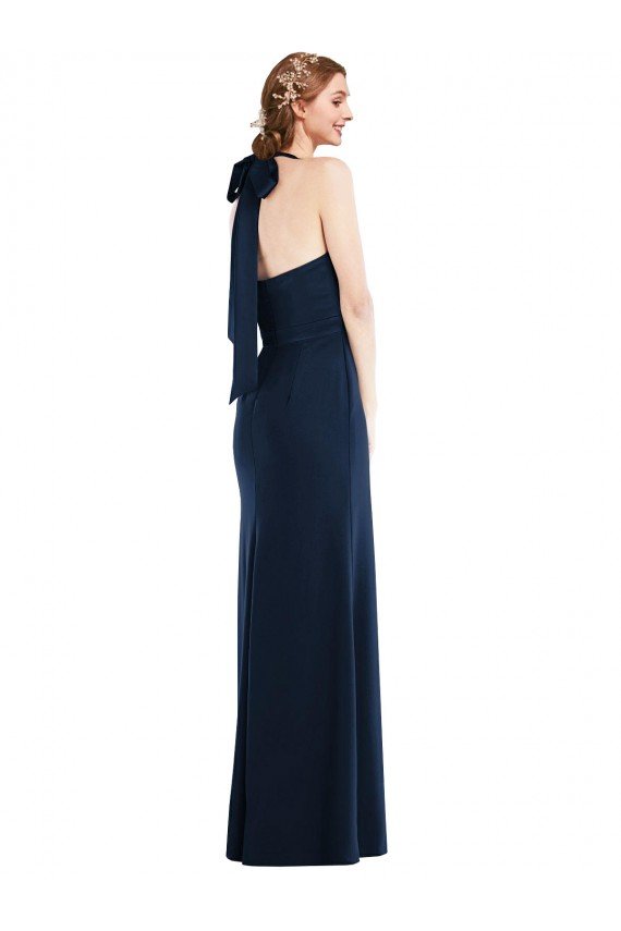 Cheap High Neck Open Back Long Maxi Bridesmaid Dress / Prom Dress Sydney
