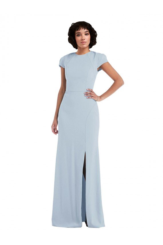 Cheap Cap Sleeve Cutout Tie Back Trumpet Bridesmaid Dress Sydney
