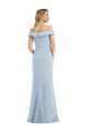 Cheap Off the Shoulder Tuxedo Maxi Bridesmaid Dress / Prom Dress with Front Slit Sydney