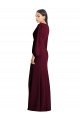 Cheap Long Puff Sleeve V-Neck Trumpet Bridesmaid Maxi Dress Sydney