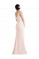 Cheap Skinny Strap Deep V-Neck Trumpet Formal Crepe Bridesmaid Dress / Prom Dress with Front Slit Sydney