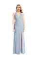 Cheap Plunge Neck Halter Backless Trumpet Bridesmaid Dress / Prom Dress with Front Slit Sydney
