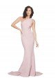 Cheap Long Sweep Train One Shoulder Crepe Bridesmaid Dress / Prom Dress with Side Leg Split Sydney