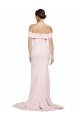 Cheap Off Shoulder Long Formal Crepe Bridesmaid Dress / Prom Dress with Straight Neckline and Side Split Sydney