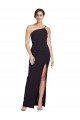 Cheap Long Floor Length Formal Crepe Bridesmaid Dress / Prom Dress with Side Split and One Strap Sydney