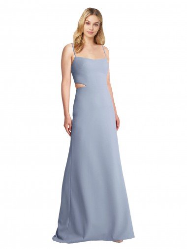 Cheap Feminine Scoop Neckline Long Crepe Slip Bridesmaid Dress / Prom Dress  Sydney