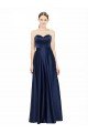 Cheap Floor Length Sweetheart Neckline Formal Stretch Satin Bridesmaid Dress with Belt Sydney
