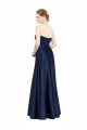 Cheap Floor Length Sweetheart Neckline Formal Stretch Satin Bridesmaid Dress with Belt Sydney