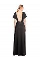 Cheap Cap Sleeves Open Back Long Formal Stretch Satin Bridesmaid Dress / Prom Dress Sydney