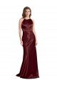 Cheap High Neck Halter Long Sleeveless Formal Stretch Satin Bridesmaid Dress / Prom Dress with Strappy Back Sydney