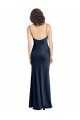 Cheap Cowl Neck Long Empire Waist Formal Stretch Satin Bridesmaid Dress with Open Back Sydney