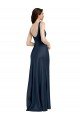 Cheap Square Neck A-Line Long Formal Stretch Satin Bridesmaid Dress / Prom Dress with Wide Straps Sydney