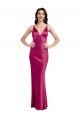 Cheap V-Neck Spaghetti Straps Slim Formal Stretch Satin Bridesmaid Dress / Prom Dress with Low Scoop Back Sydney