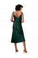Cheap Spaghetti Straps Tie Shoulders Cowl Neck Short Midi Length Formal Stretch Satin Cocktail Bridesmaid Dress / Prom Dress Sydney