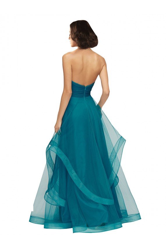 Cheap Sweetheart Tulle Bridesmaid Dress with Wide Waistband Sydney