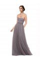 Cheap Strapless Tulle Bridesmaid Dress with Waistband Sydney
