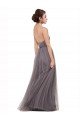 Cheap Strapless Tulle Bridesmaid Dress with Waistband Sydney
