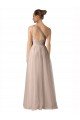 Cheap Illusion One Shoulder Tulle Bridesmaid Dress with Shirred Bodice Sydney