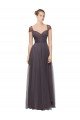 Cheap Sweetheart Neckline Long Tulle Bridesmaid Dress with Straps Sydney