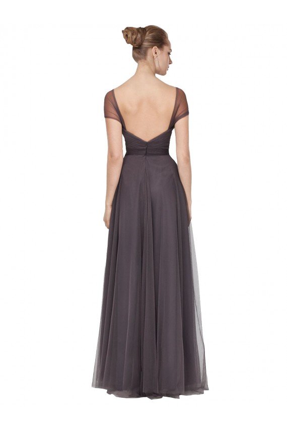 Cheap Sweetheart Neckline Long Tulle Bridesmaid Dress with Straps Sydney