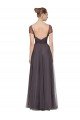 Cheap Sweetheart Neckline Long Tulle Bridesmaid Dress with Straps Sydney
