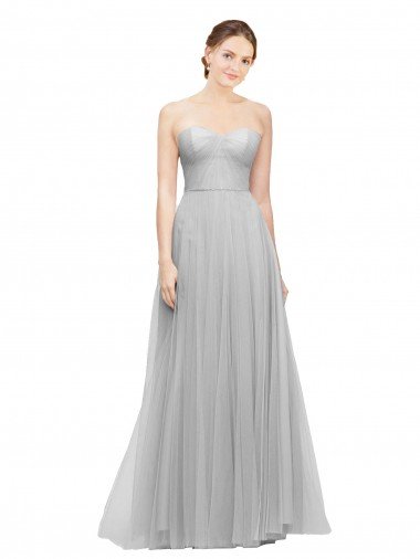 Cheap Long Twisted Sweetheart Neckline Tulle Bridesmaid Dress Sydney