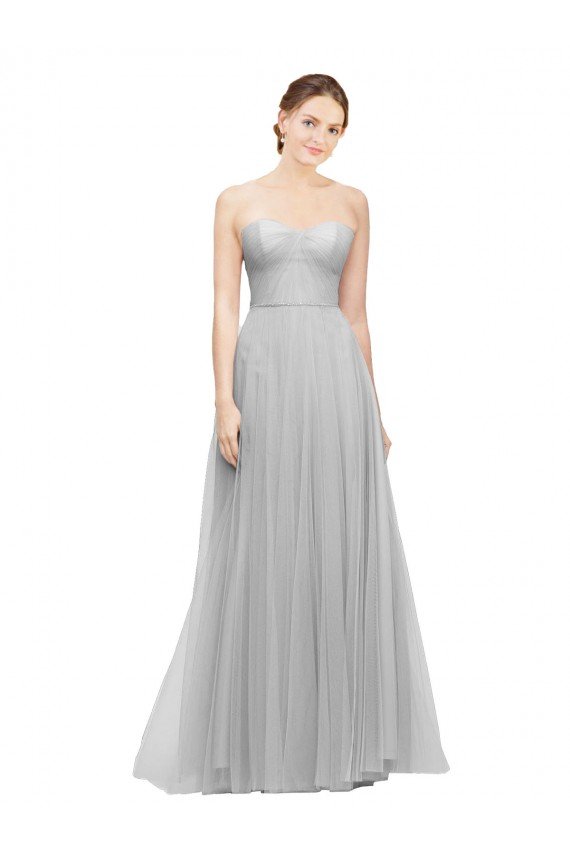 Cheap Long Twisted Sweetheart Neckline Tulle Bridesmaid Dress Sydney