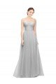 Cheap Long Twisted Sweetheart Neckline Tulle Bridesmaid Dress Sydney