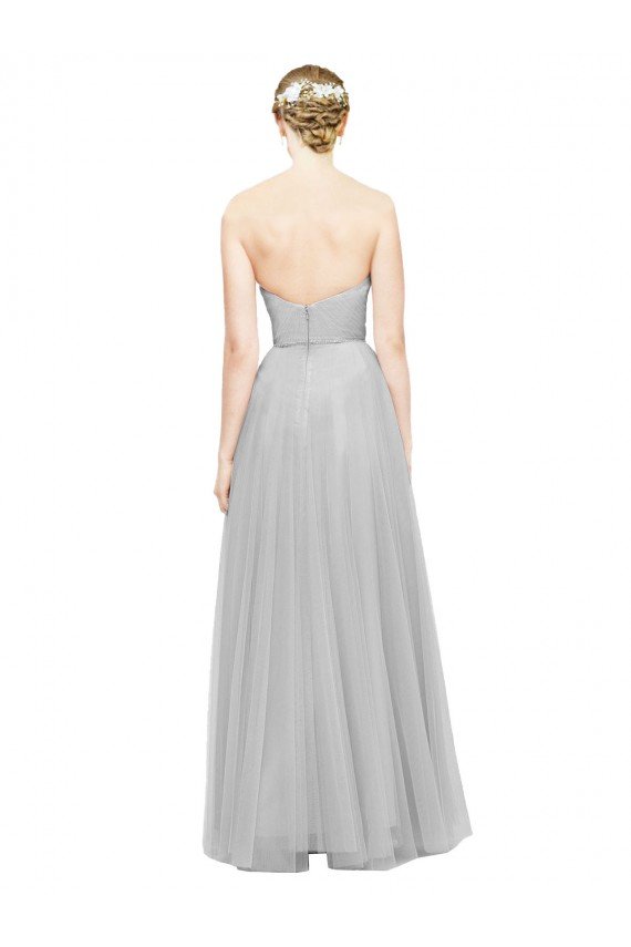 Cheap Long Twisted Sweetheart Neckline Tulle Bridesmaid Dress Sydney