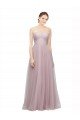 Cheap Sweetheart Neckline Long Tulle Bridesmaid Dress with Lace Bodice Sydney