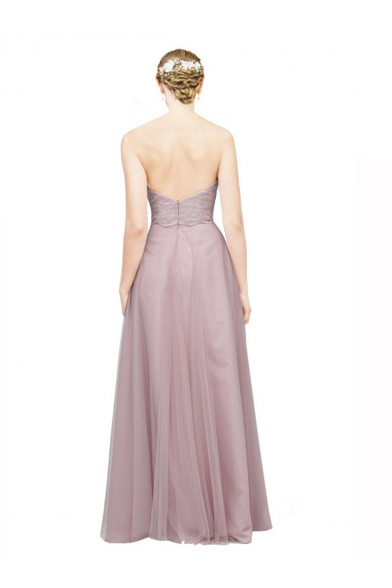 Cheap Sweetheart Neckline Long Tulle Bridesmaid Dress with Lace Bodice Sydney