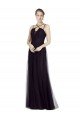 Cheap High Neck Long A-Line Tulle Bridesmaid Dress Sydney