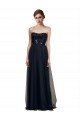 Cheap Strapless Sequined Lace Long Bridesmaid Dress with Pleats Sydney